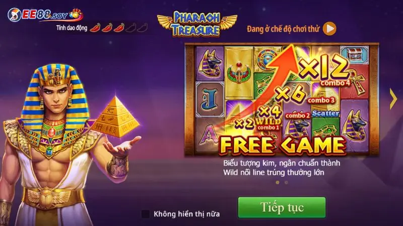 Pharaoh Treasure nằm trong top game nổ hũ có chủ đề Ai Cập cổ đại